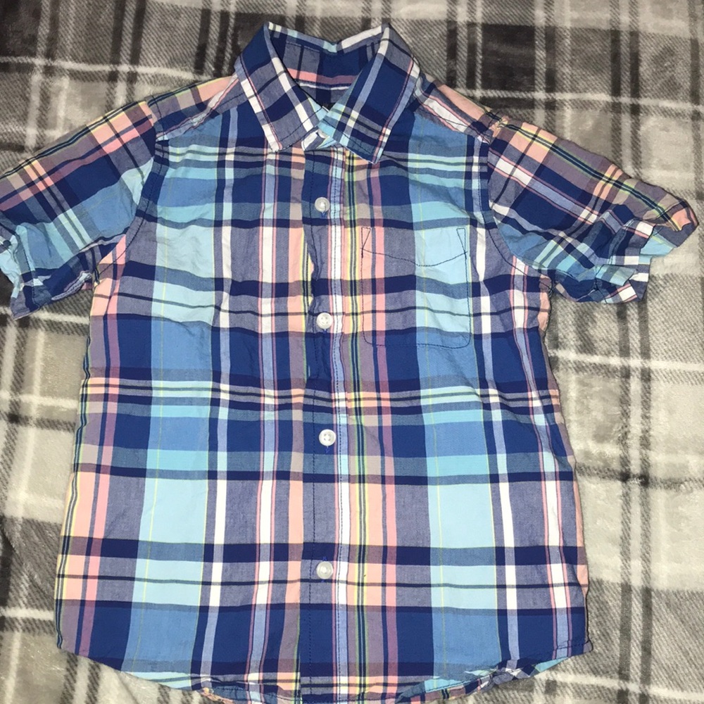 Boys plaid button down shirt